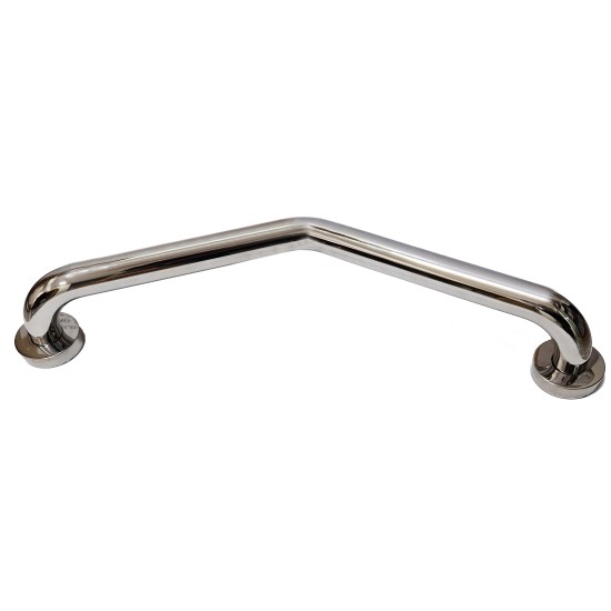 Curved bathroom handle H7959 chromed